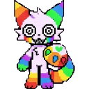 Rainbow cat sprite