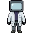 scientist Tv Man sprite