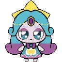 She doesn't get angry at all and looks at you. sprite
