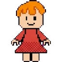 A ugly boy that wears A dress sprite