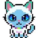 Colorful cat sprite