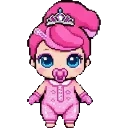 Bonnyhotpinkkutebabyping sprite