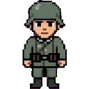 German Soldier WW2 Shooting Mp40 sprite