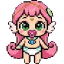 Chiblablabubblooppinkleredcoolbabypinkping sprite