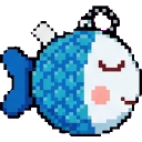 Blue fish sprite