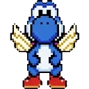 Flying Blue Yoshi sprite