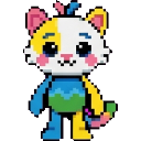 multi color cat sprite