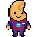 The Purple Cashewman sprite
