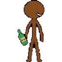 Brown Stickman sprite