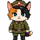 Sam The Calico Cat (Military) sprite