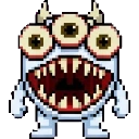 3 Eyed Green Cat Skinwalker sprite
