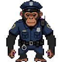 Officer. Chimpanzee sprite