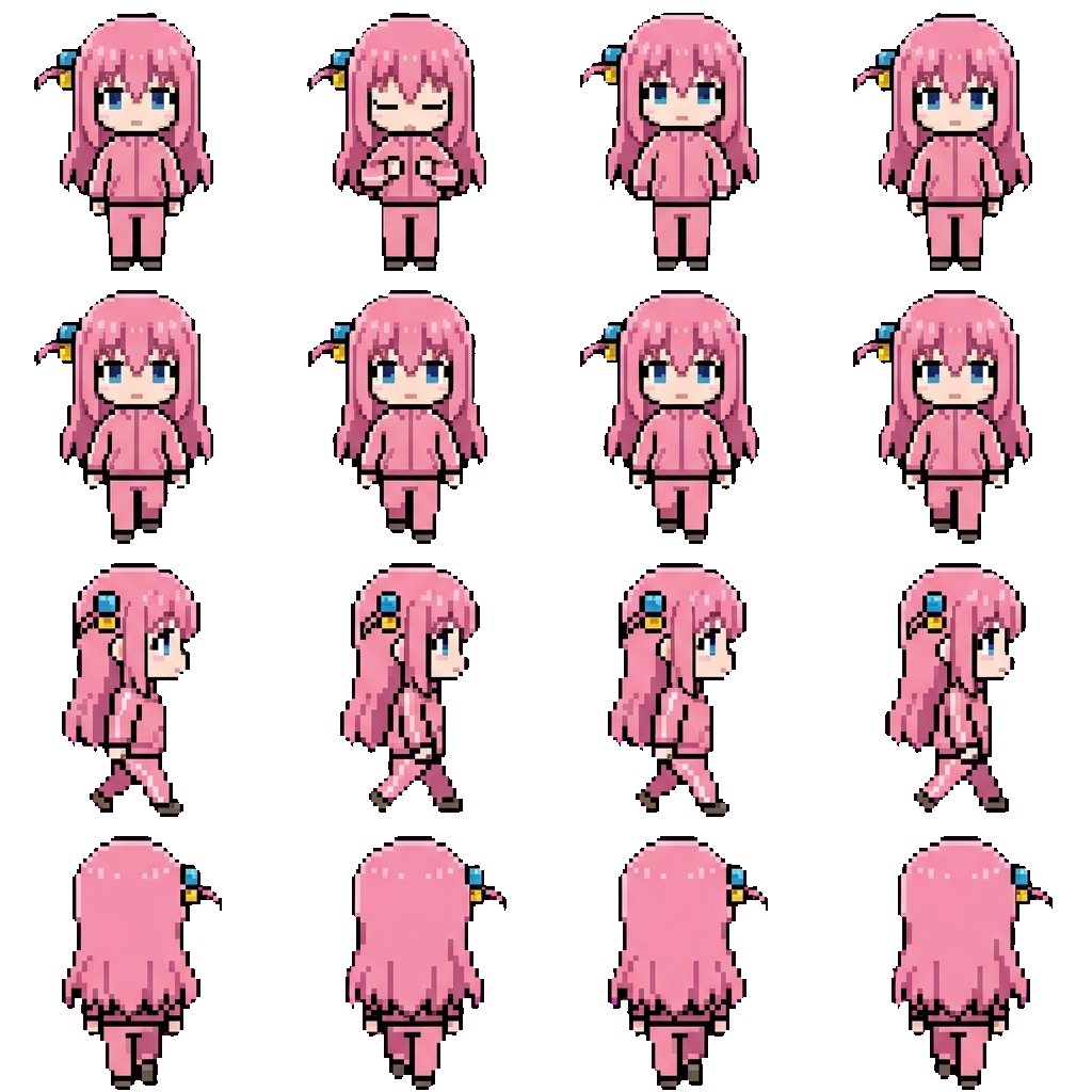 Hitori Goto movement sprite