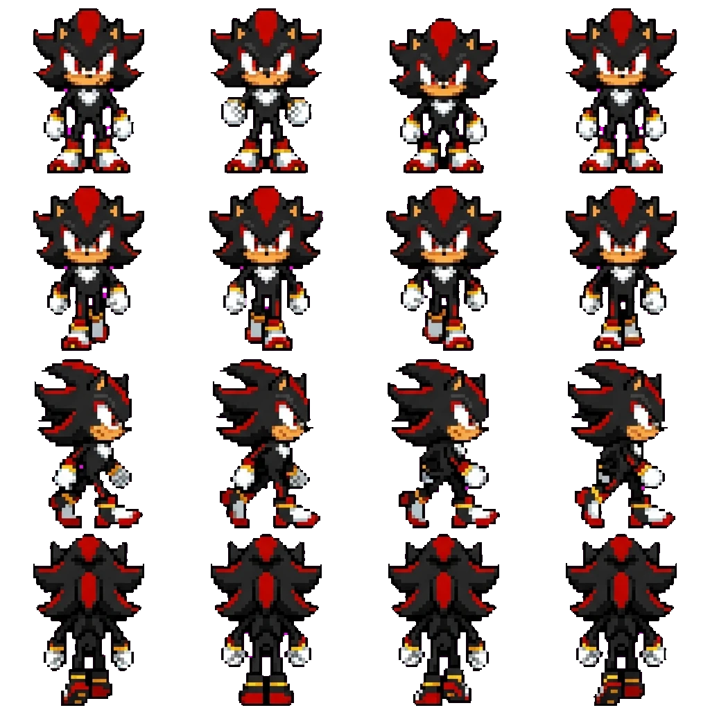 Shadow The Hedgehog movement sprite
