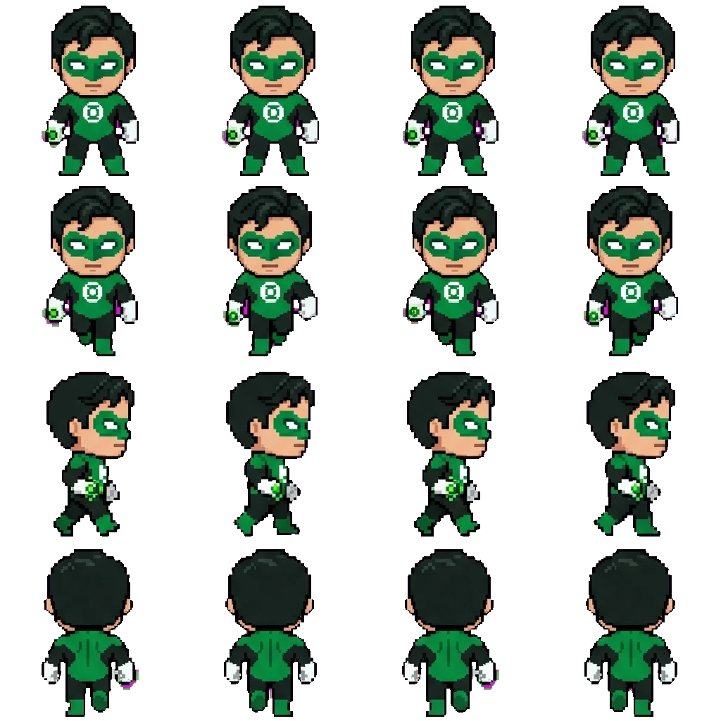 Green Lantern movement sprite