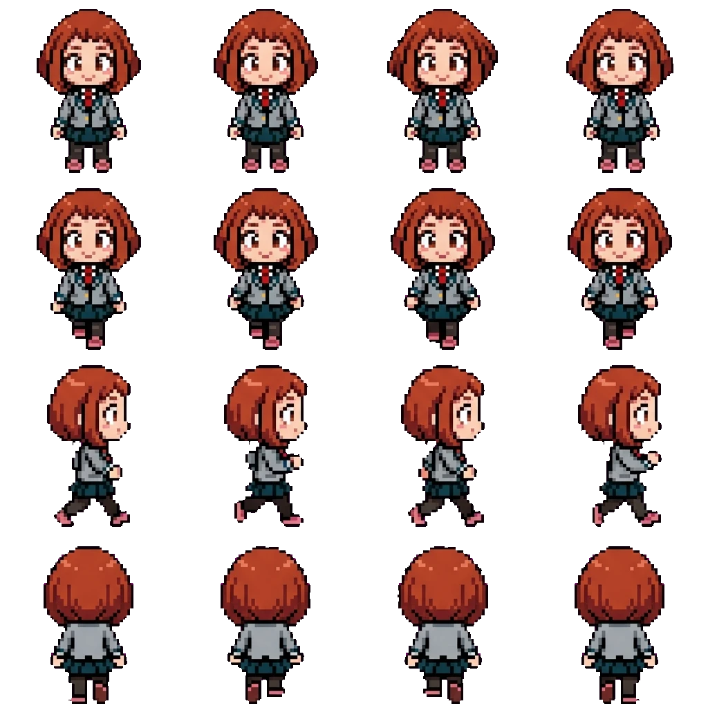 Ochaco Uraraka movement sprite