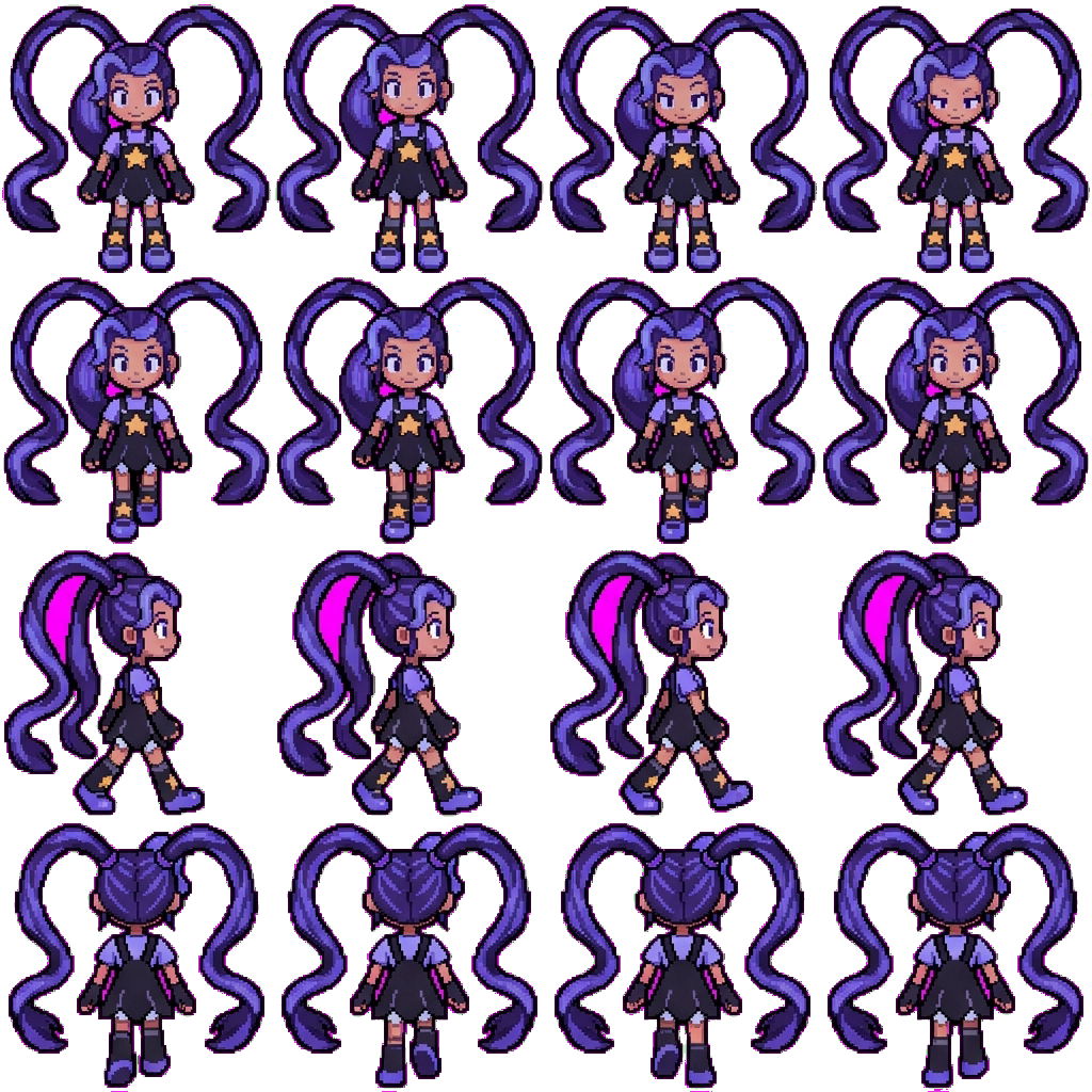 Lily Lovebraids movement sprite
