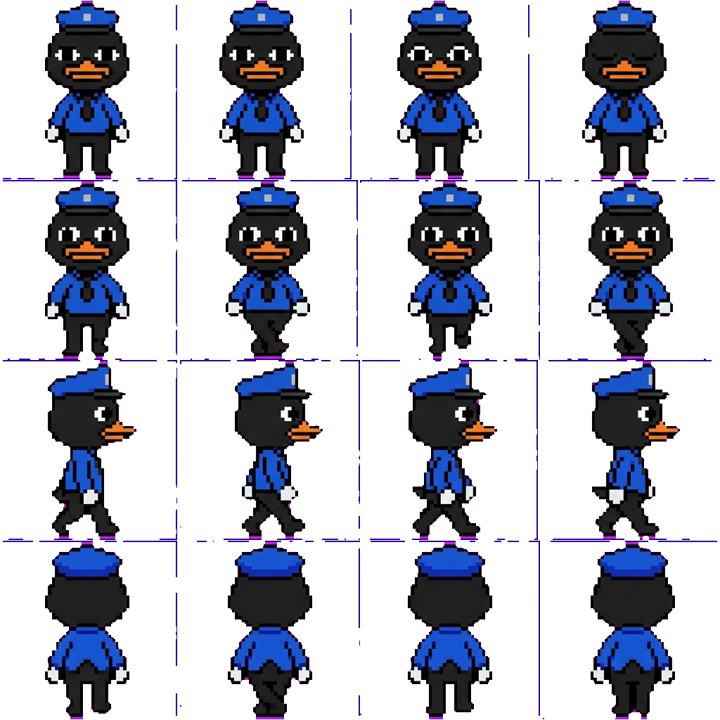 Officer duckman movement sprite