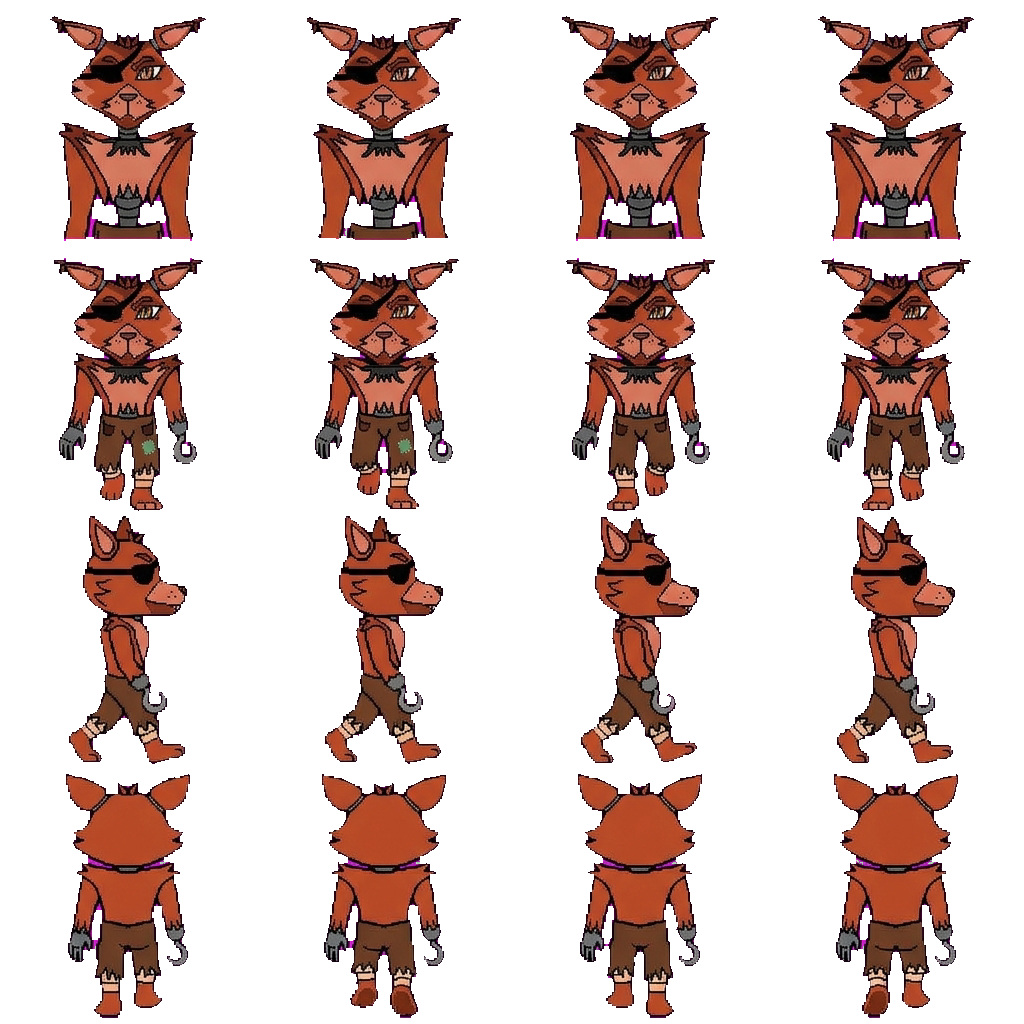 Foxy The Pirate movement sprite