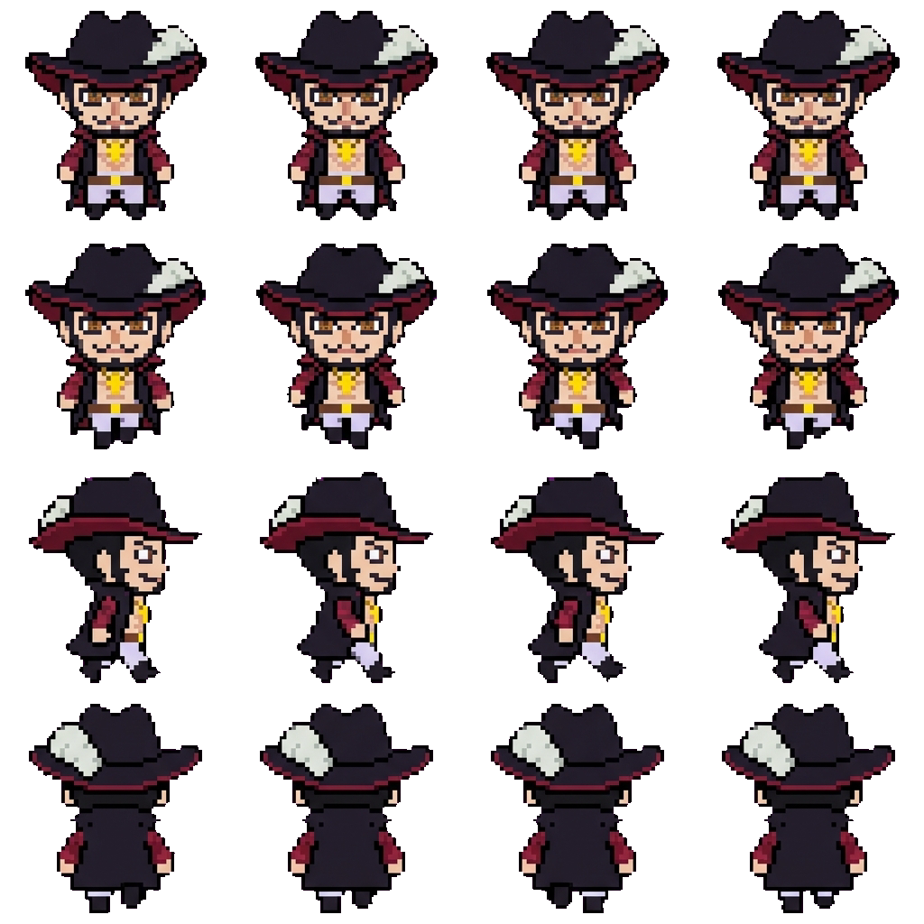 Dracule Mihawk movement sprite