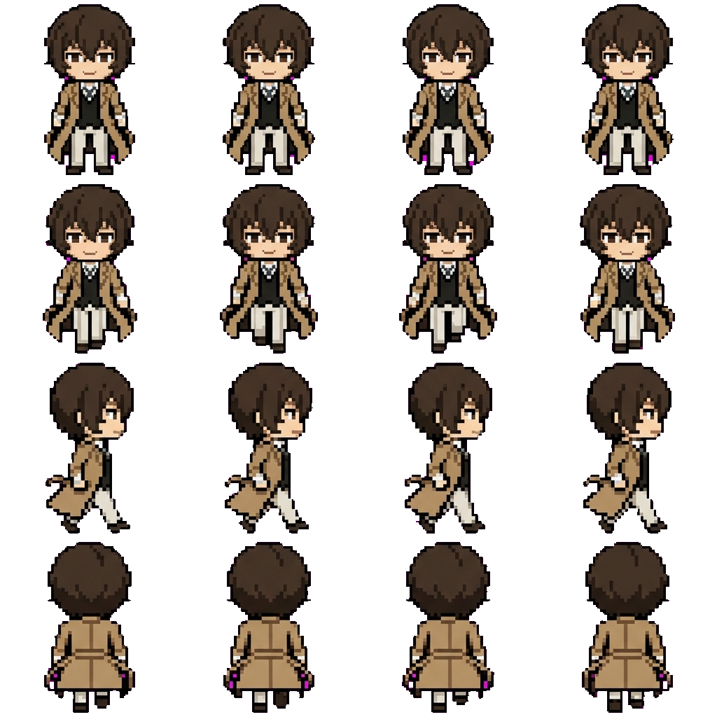 Дазай Осаму movement sprite
