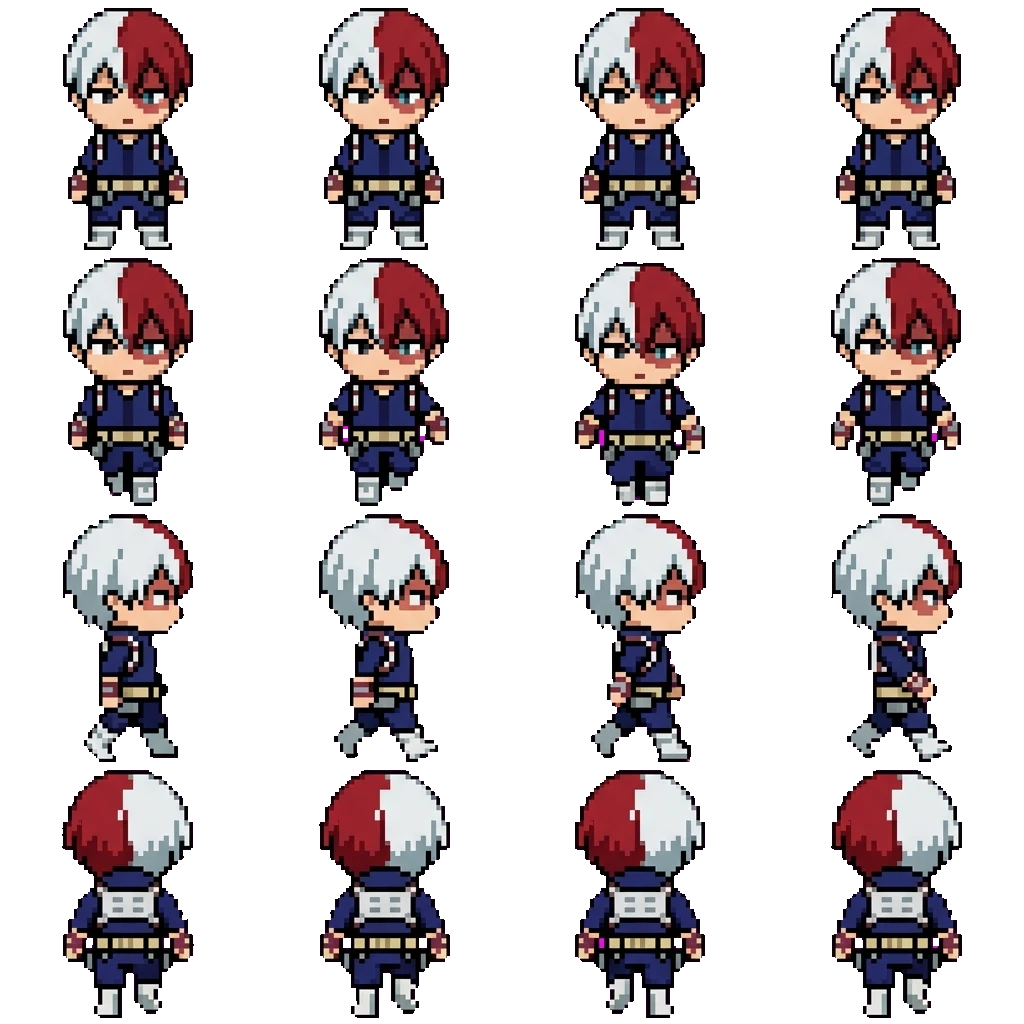 Shoto Todoroki movement sprite