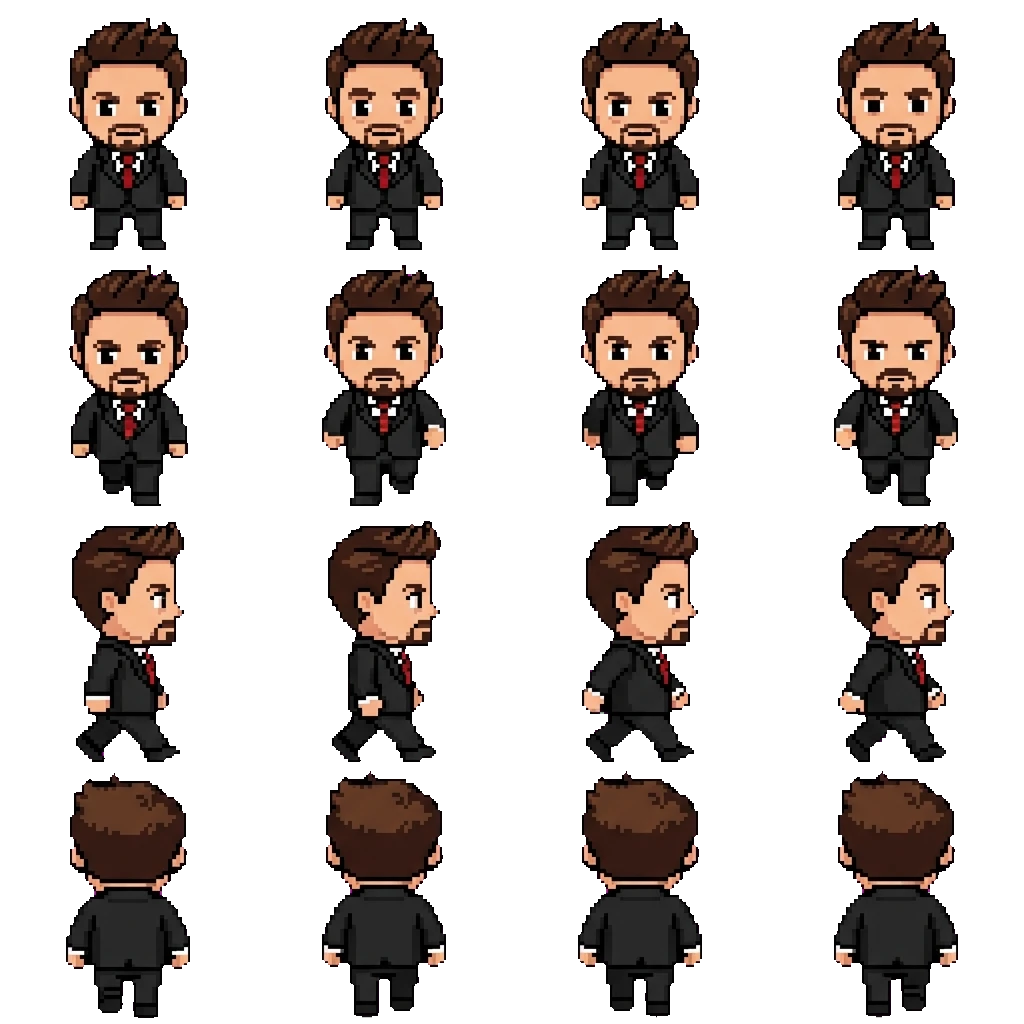 Tony Stark movement sprite
