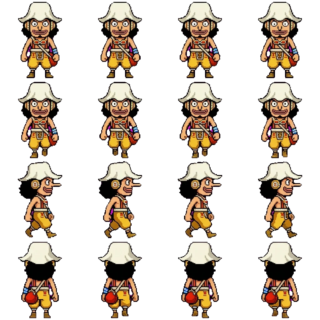 Usopp movement sprite