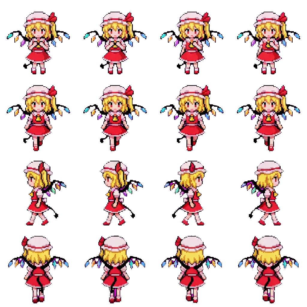 Flandre Scarlet movement sprite