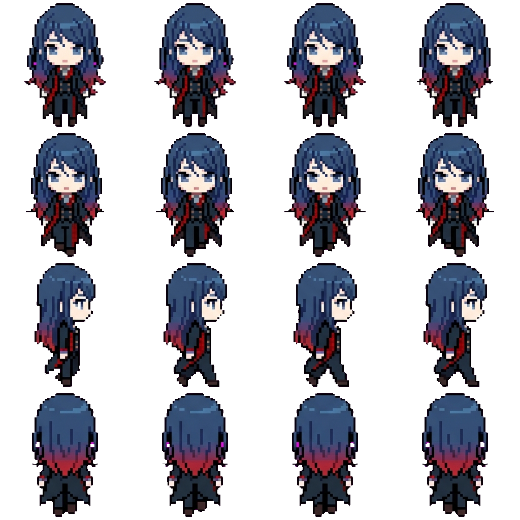 Ichika Hoshino movement sprite