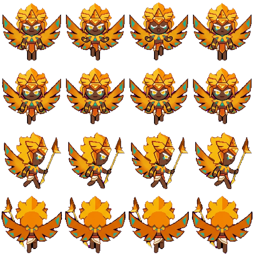Golden cheese cookie movement sprite