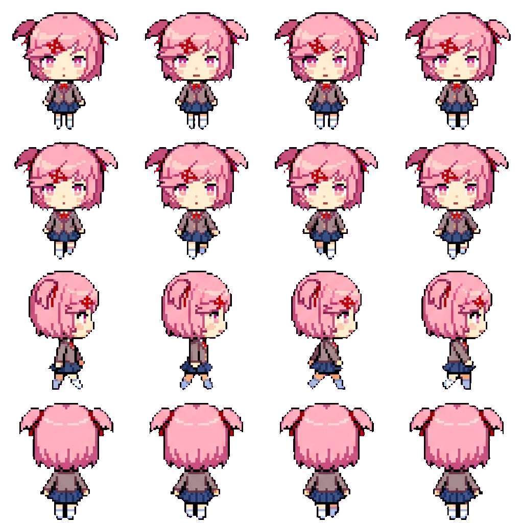 Natsuki movement sprite