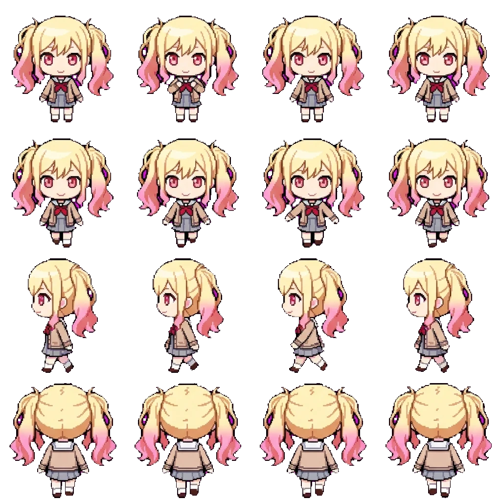 Saki Tenma movement sprite