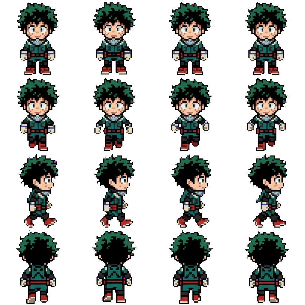 Izuku Midoriya movement sprite