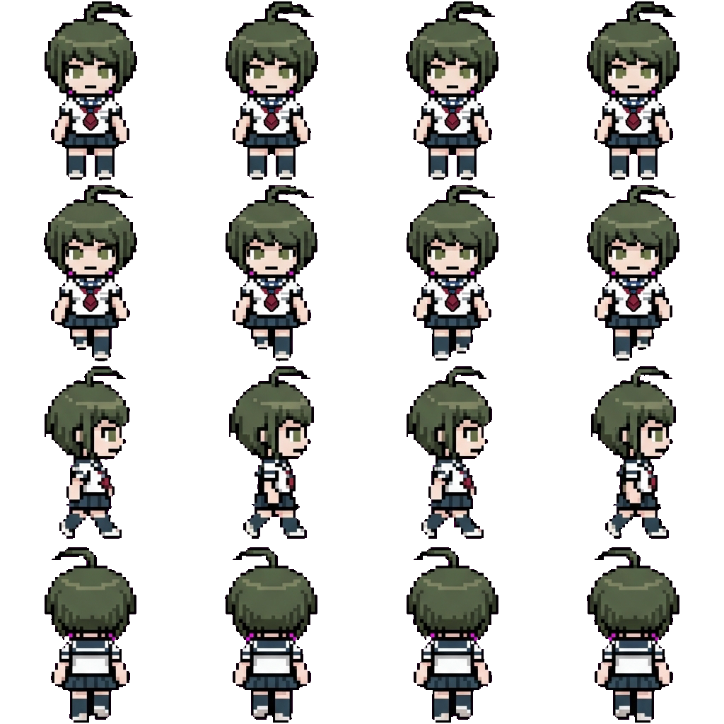 Komaru Naegi movement sprite