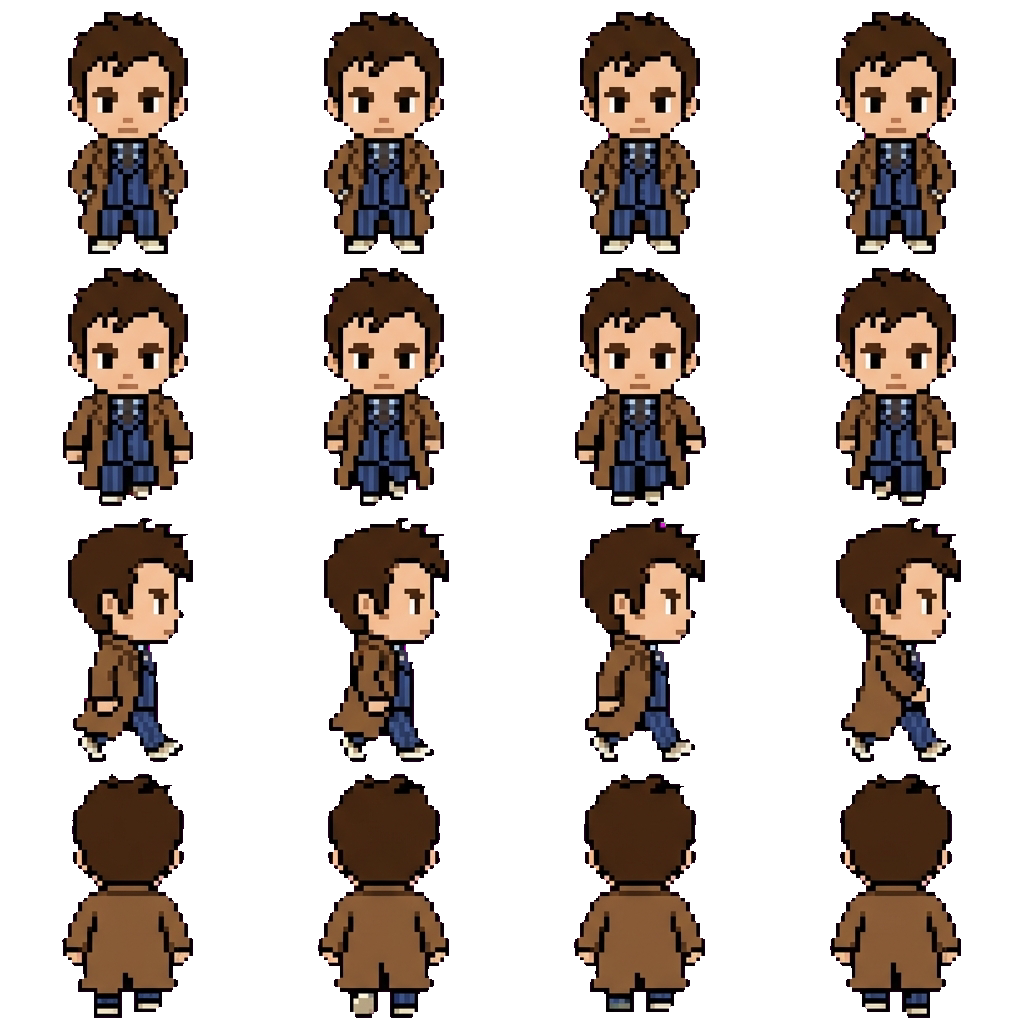 Tenth Doctor movement sprite