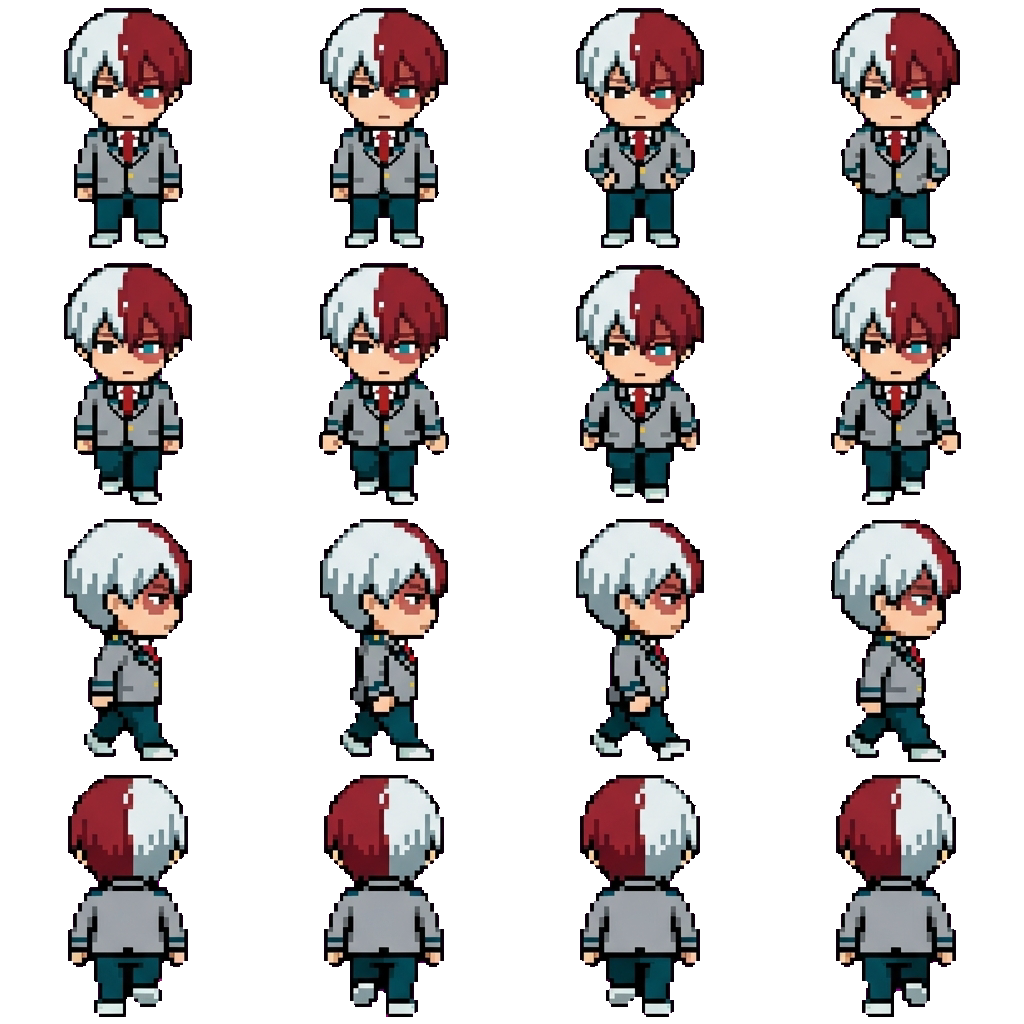 Shoto Todoroki movement sprite