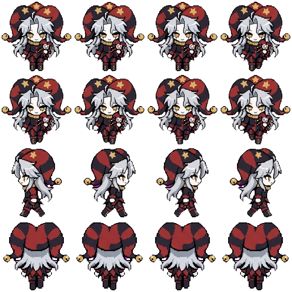 Pierrot movement sprite
