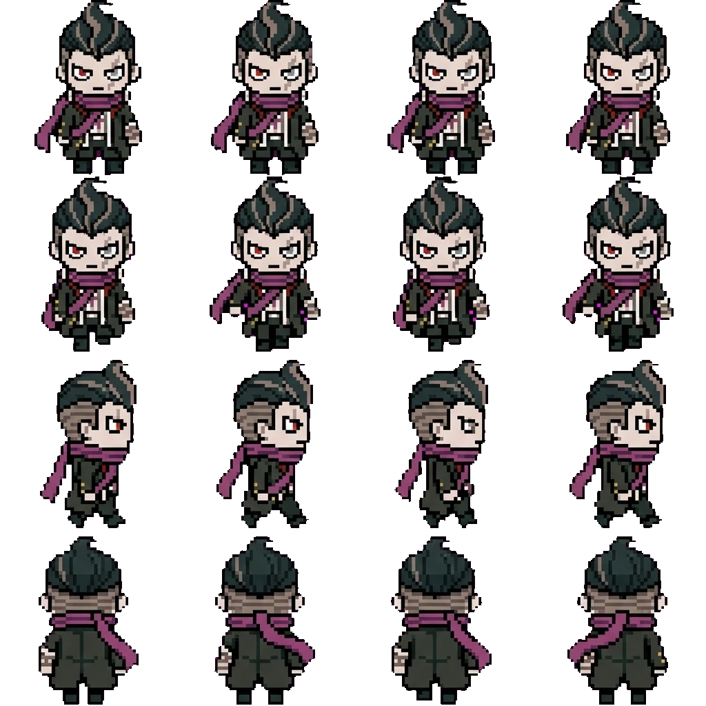 Ghundam Tanaka movement sprite