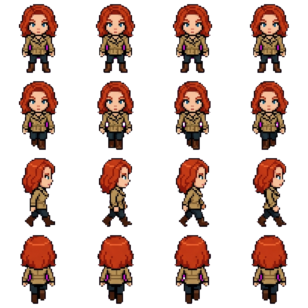 Natasha Romanoff movement sprite