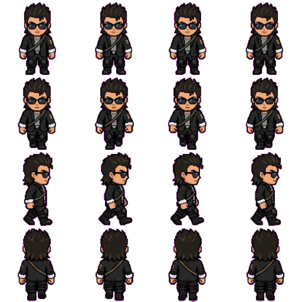 Diamond D. Leon Hagakure movement sprite