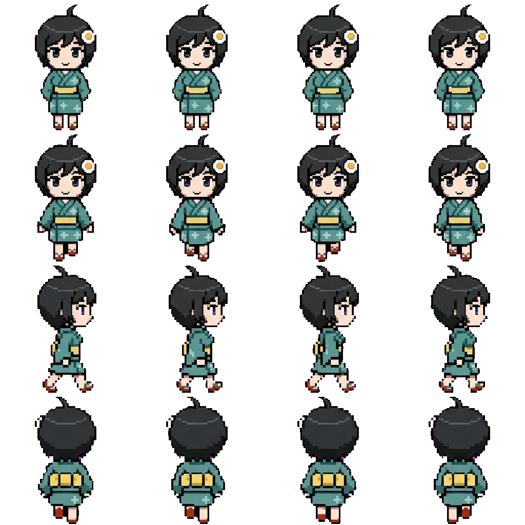 Tsukihi Araragi movement sprite