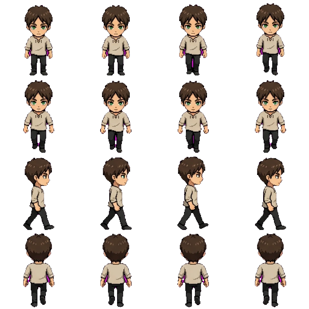 Eren Yeager (Adult) movement sprite