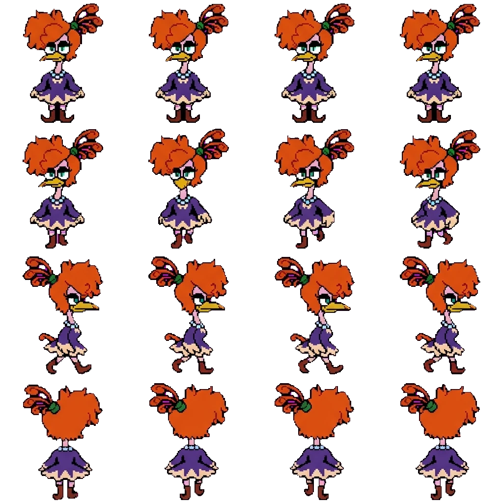 Mamãe Avestruz movement sprite