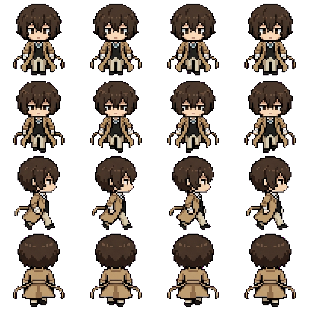 Osamu Dazai movement sprite