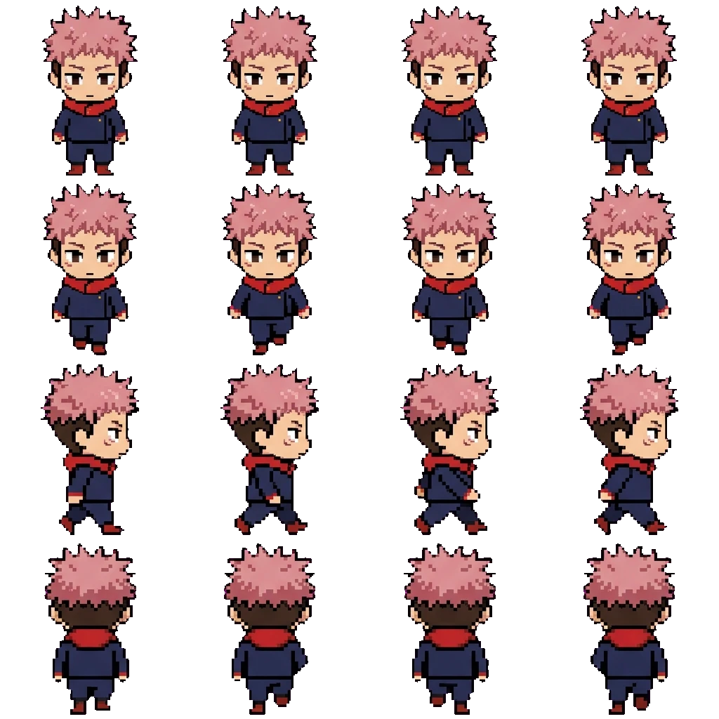 Yuji Itadori movement sprite
