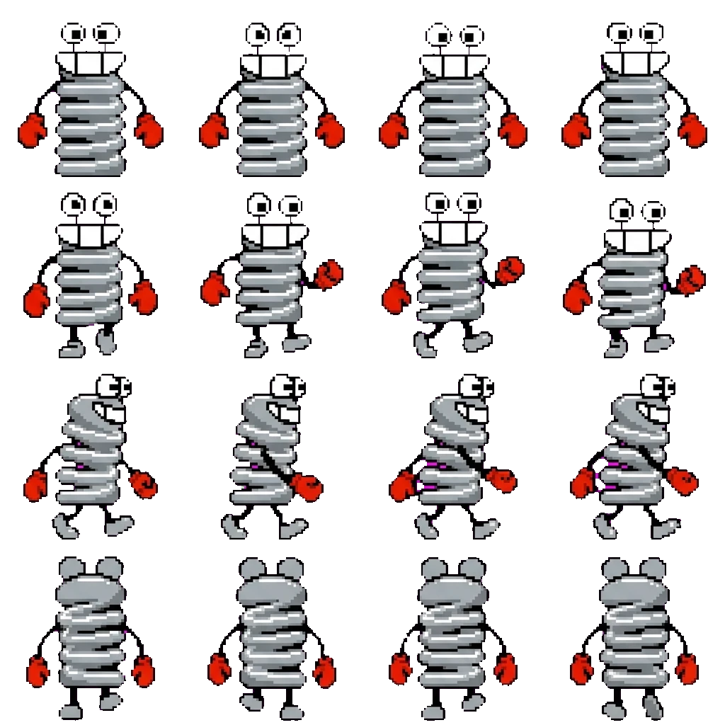 Springy movement sprite