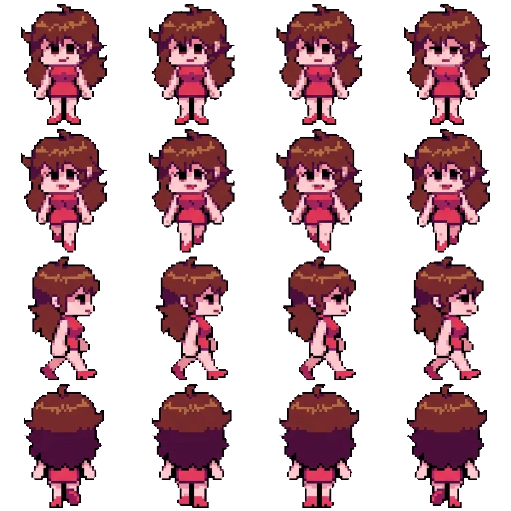 Girlfriend movement sprite