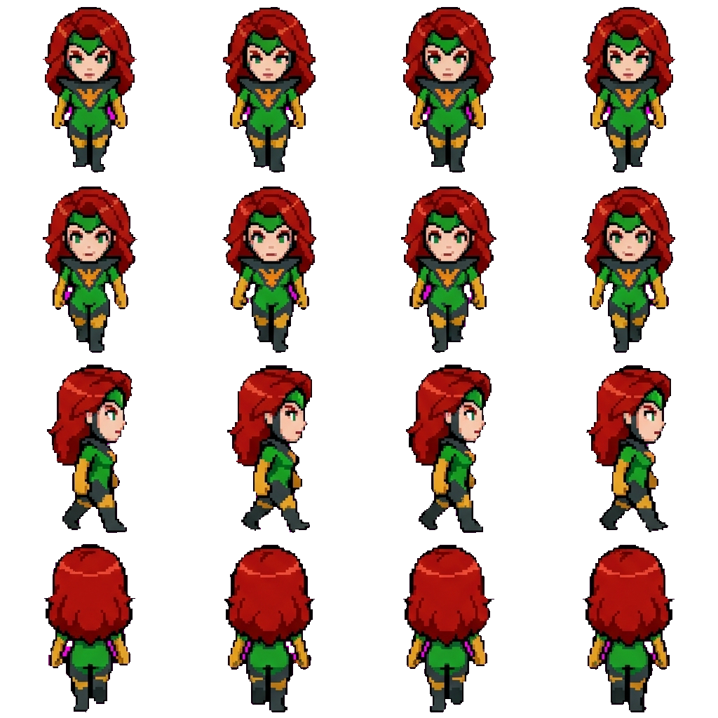 Jean grey movement sprite