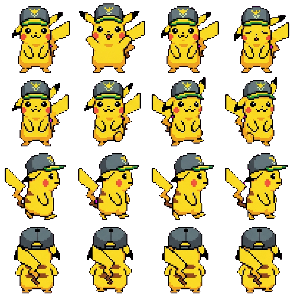 Pikachu movement sprite
